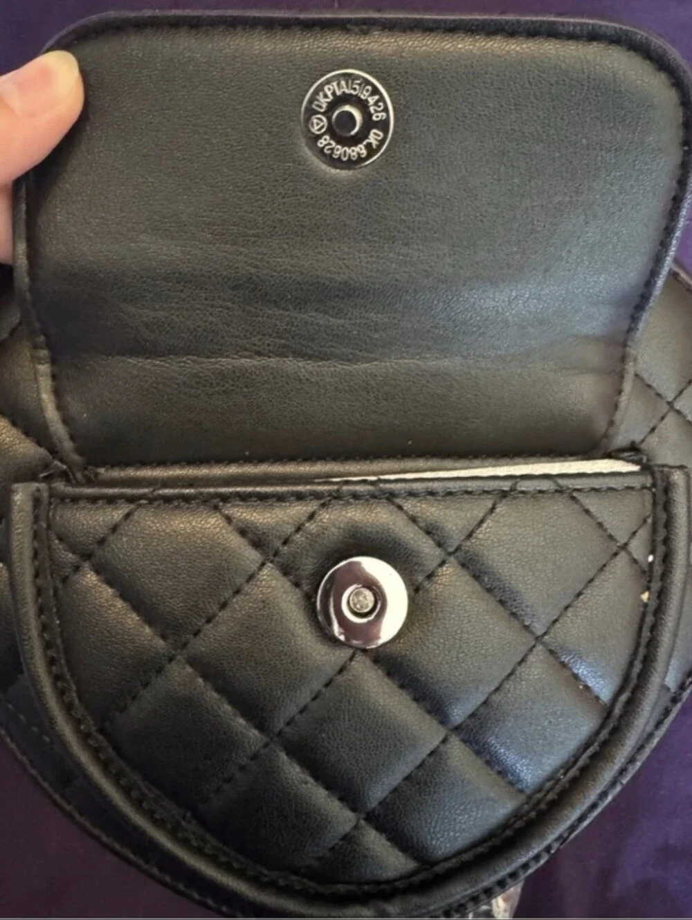 Valentino Orlandi Black Quilted Heart Crossbody NWT